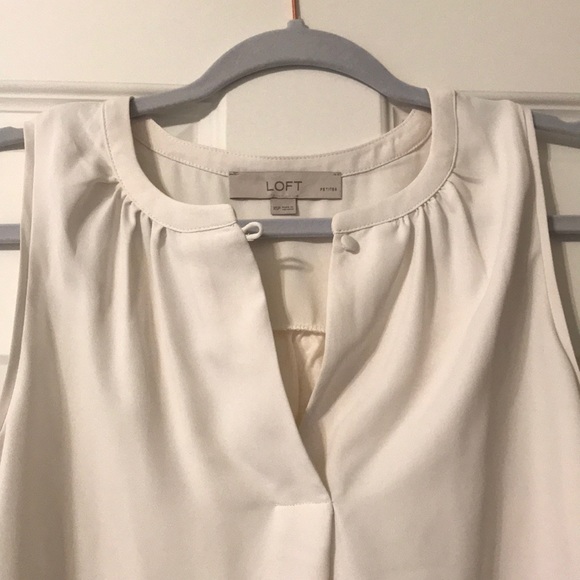 Loft ivory sleeveless women’s top, XSP - Picture 3 of 6